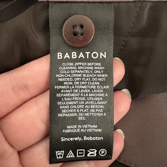 Aritzia Babaton Dark Brown Command Pant Mid-rise Vegan Leather Pants - Picture 11 of 13